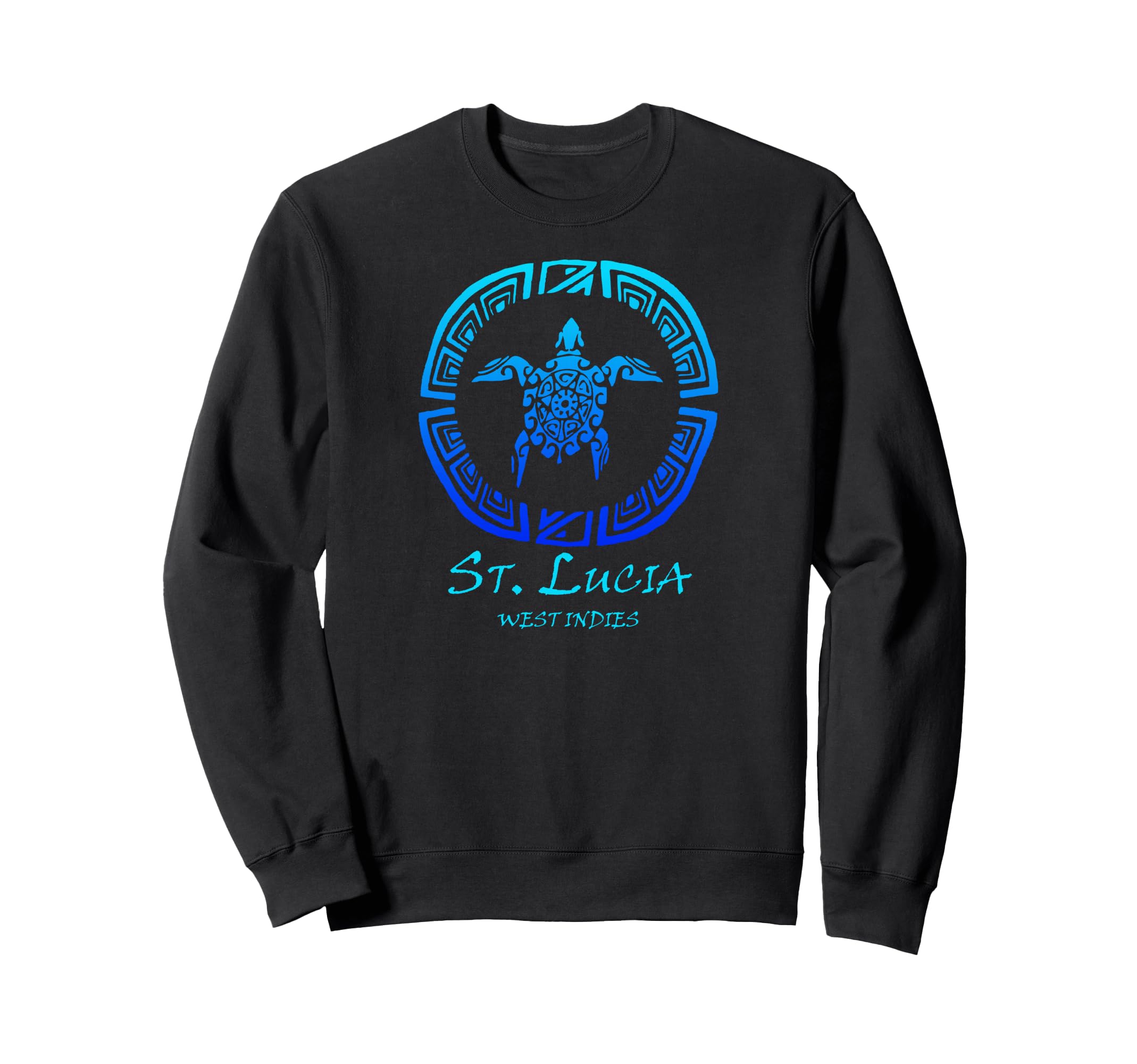 St Lucia West Indies Tribal Sweatshirt - Fun Novelty Design for Adults - T-Shirt, Sweatshirt, Hoodie