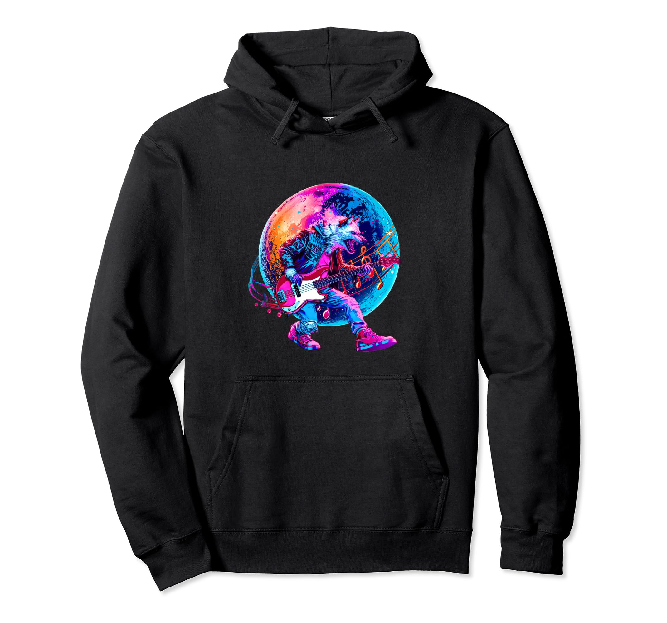 80S 90S Streetwear Scary Rocker Hoodie - Novelty Apparel for Adults - T-Shirt, Sweatshirt, Hoodie