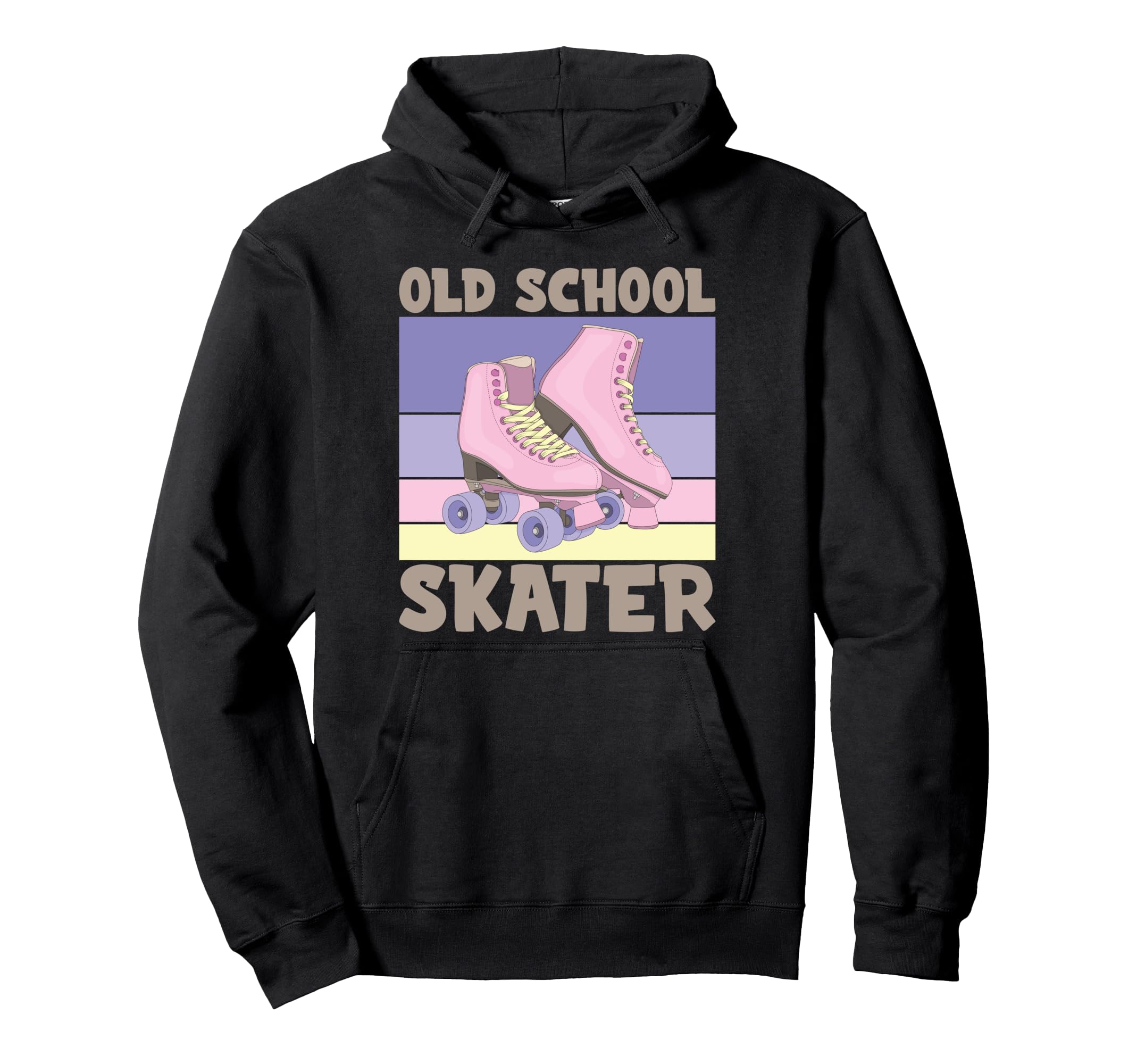 Old School Skater Roller Derby Pastel Hoodie - Graphic Print for Adults - T-Shirt, Sweatshirt, Hoodie