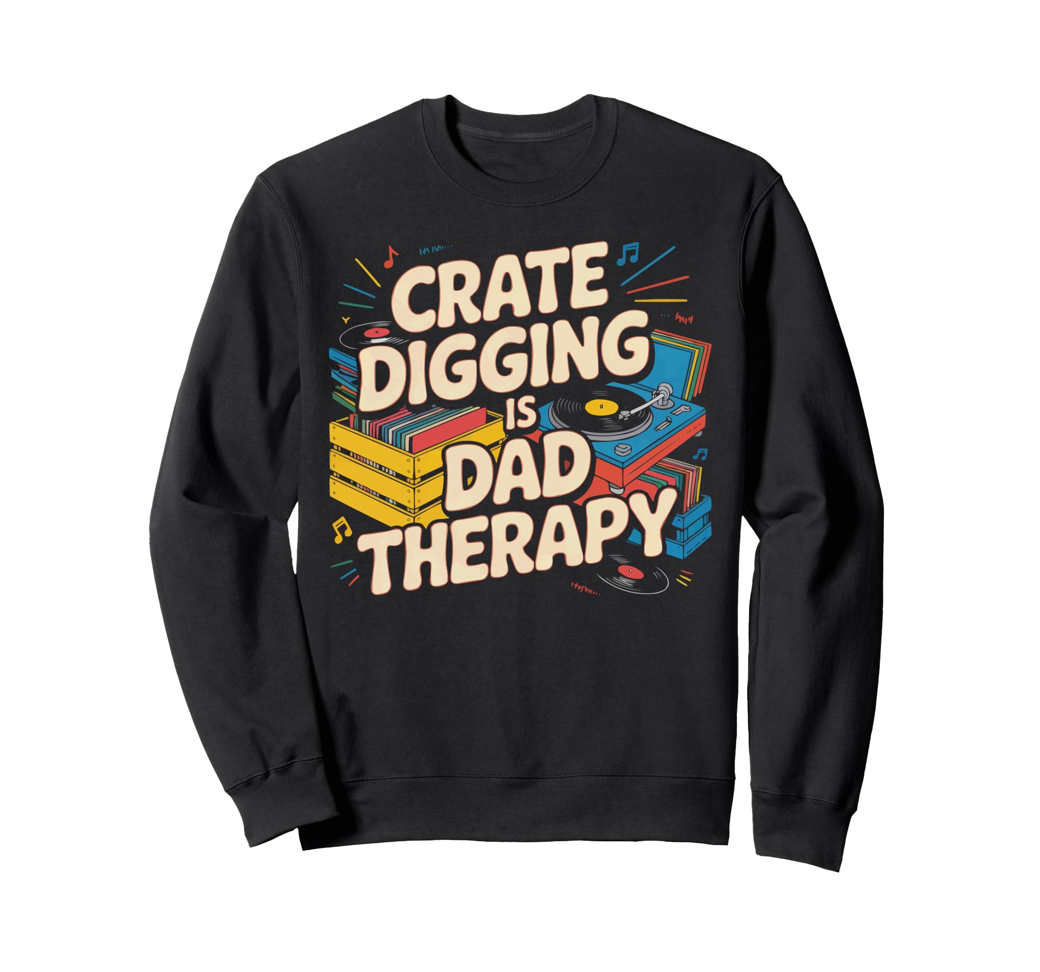 Vinyl Record Player Vinyl Sweatshirt - Custom Art Print for Adults - T-Shirt, Sweatshirt, Hoodie