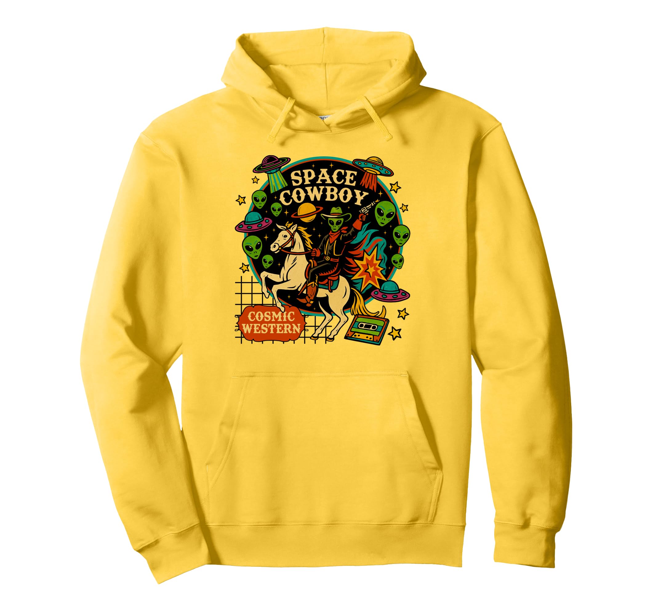 Space Cowboy Cosmic Western Alien Hoodie - Streetwear Style Men Women - T-Shirt, Sweatshirt, Hoodie