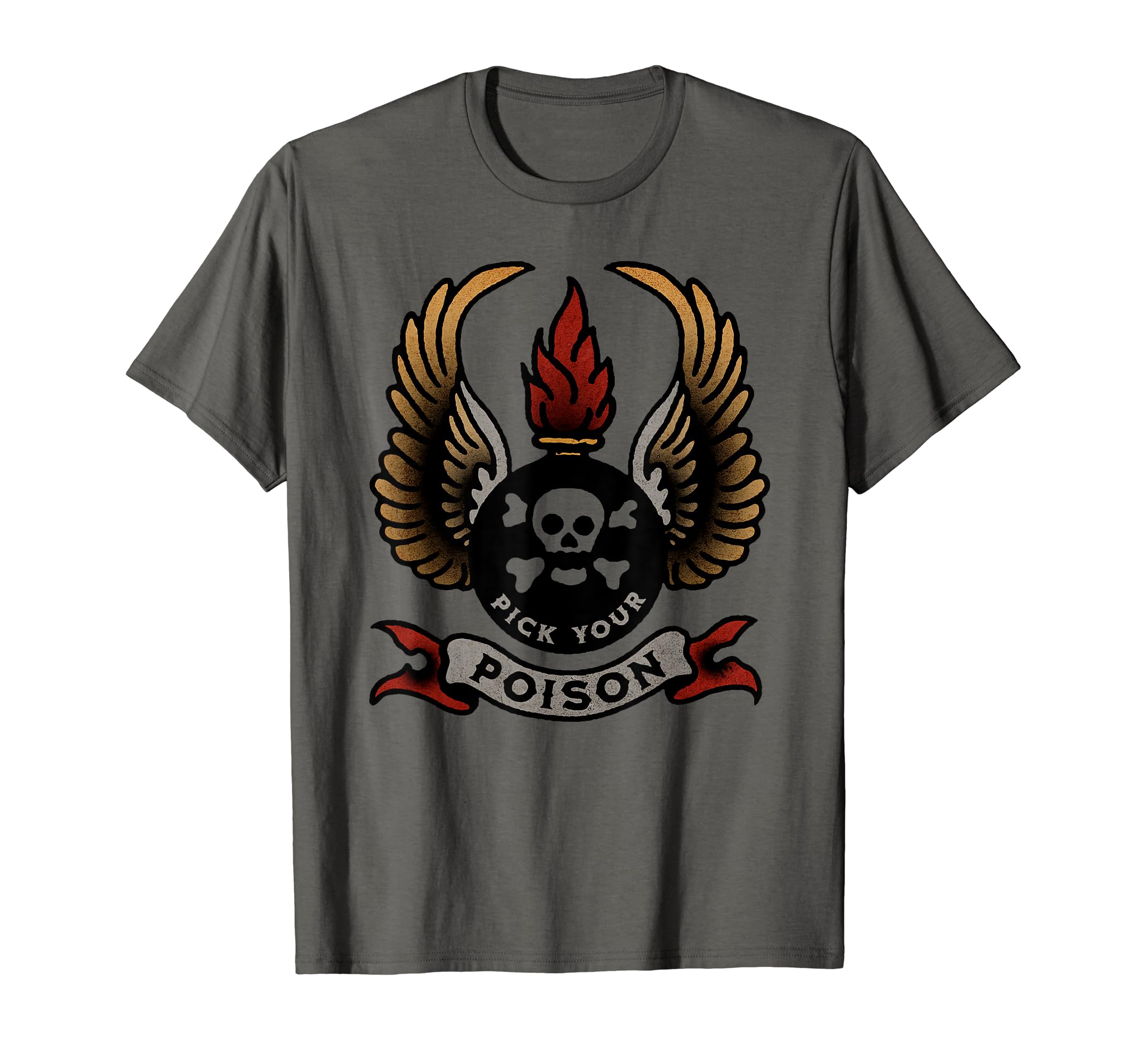 Pick Your Poison Traditional Tattoo T-Shirt - Custom Art Print for Adults - T-Shirt, Sweatshirt, Hoodie