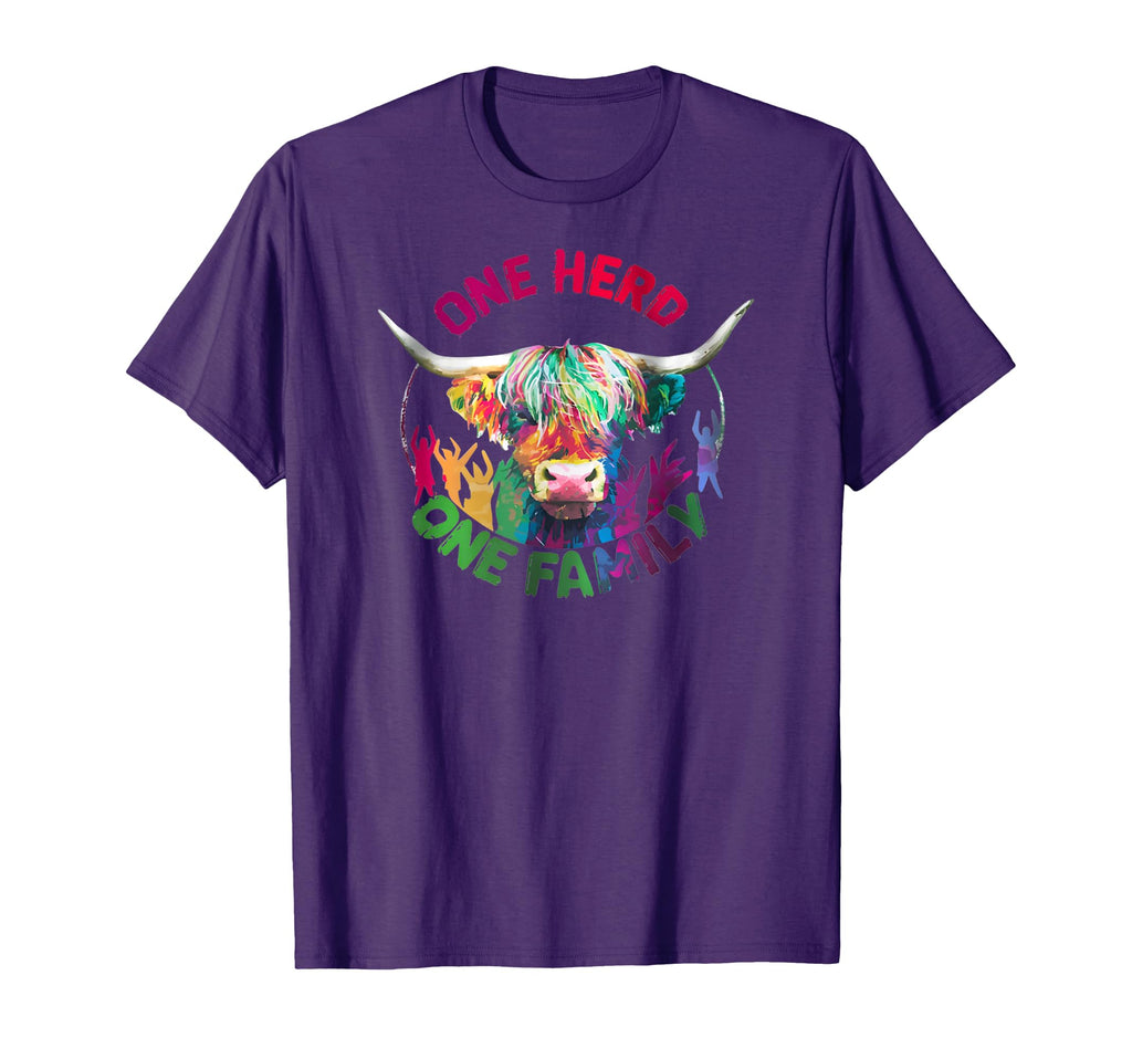 Funny Color One Herd One Family Rodeo T-Shirt - Novelty Apparel Unisex - T-Shirt, Sweatshirt, Hoodie