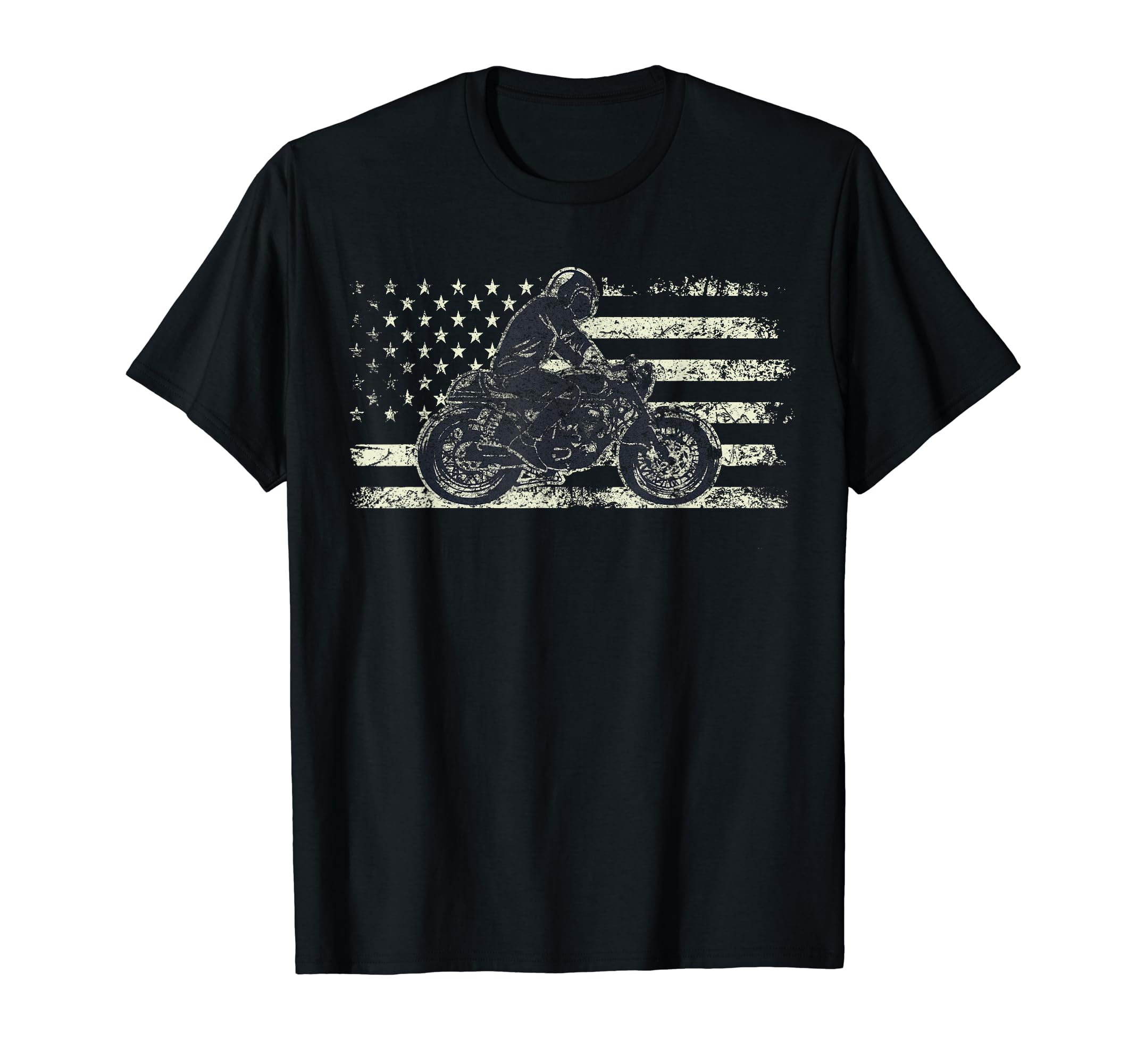 Patriotic Motorcycle American Us T-Shirt - Custom Art Print for Adults - T-Shirt, Sweatshirt, Hoodie
