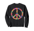 Peace Sign Flowers Aloha Hawaii Sweatshirt - Unique Graphic Unisex - T-Shirt, Sweatshirt, Hoodie