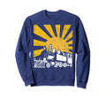 Steam Train Sunset Locomotive Sweatshirt - Fun Novelty Design Unisex - T-Shirt, Sweatshirt, Hoodie