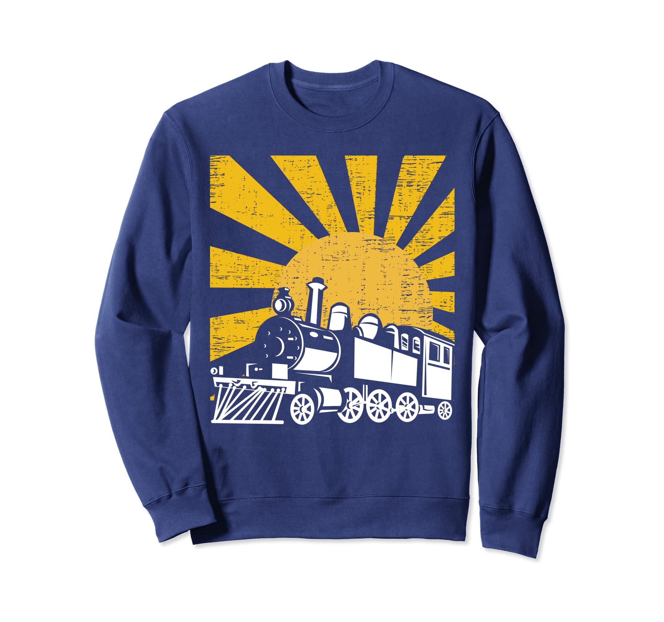 Steam Train Sunset Locomotive Sweatshirt - Fun Novelty Design Unisex - T-Shirt, Sweatshirt, Hoodie