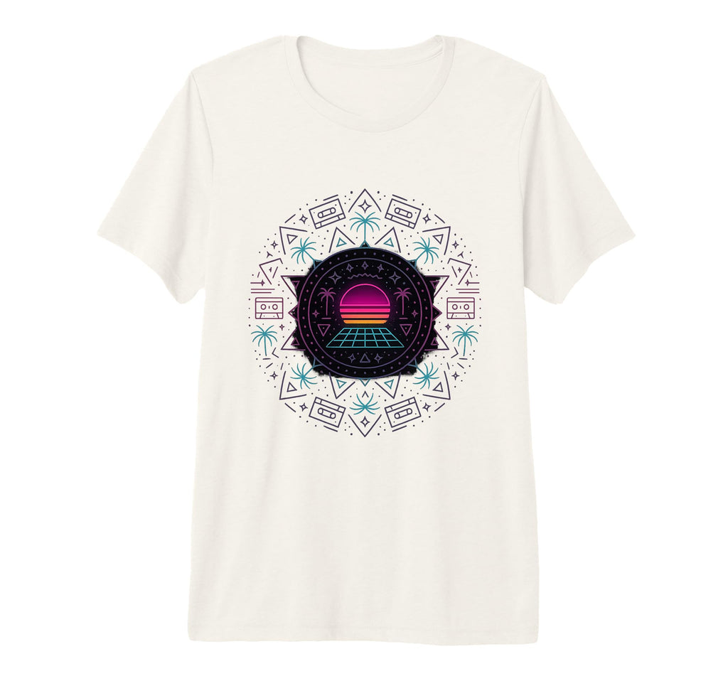 80S Synthwave Tri Blend T-Shirt - Fun Novelty Design Men Women - T-Shirt, Sweatshirt, Hoodie