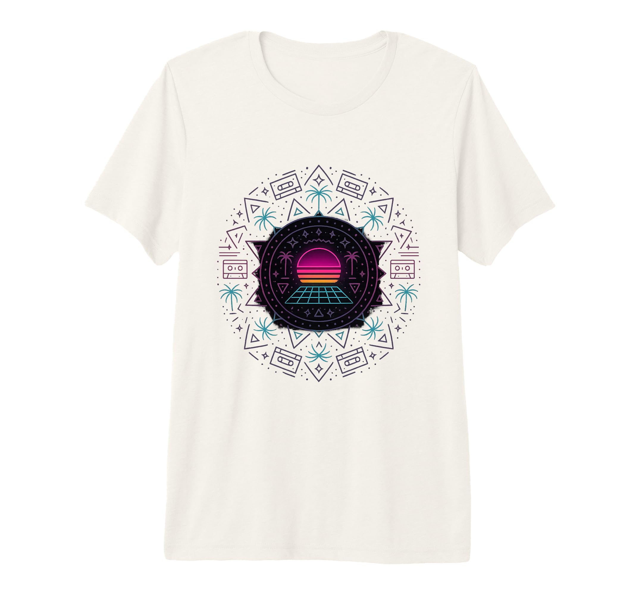 80S Synthwave Tri Blend T-Shirt - Fun Novelty Design Men Women - T-Shirt, Sweatshirt, Hoodie