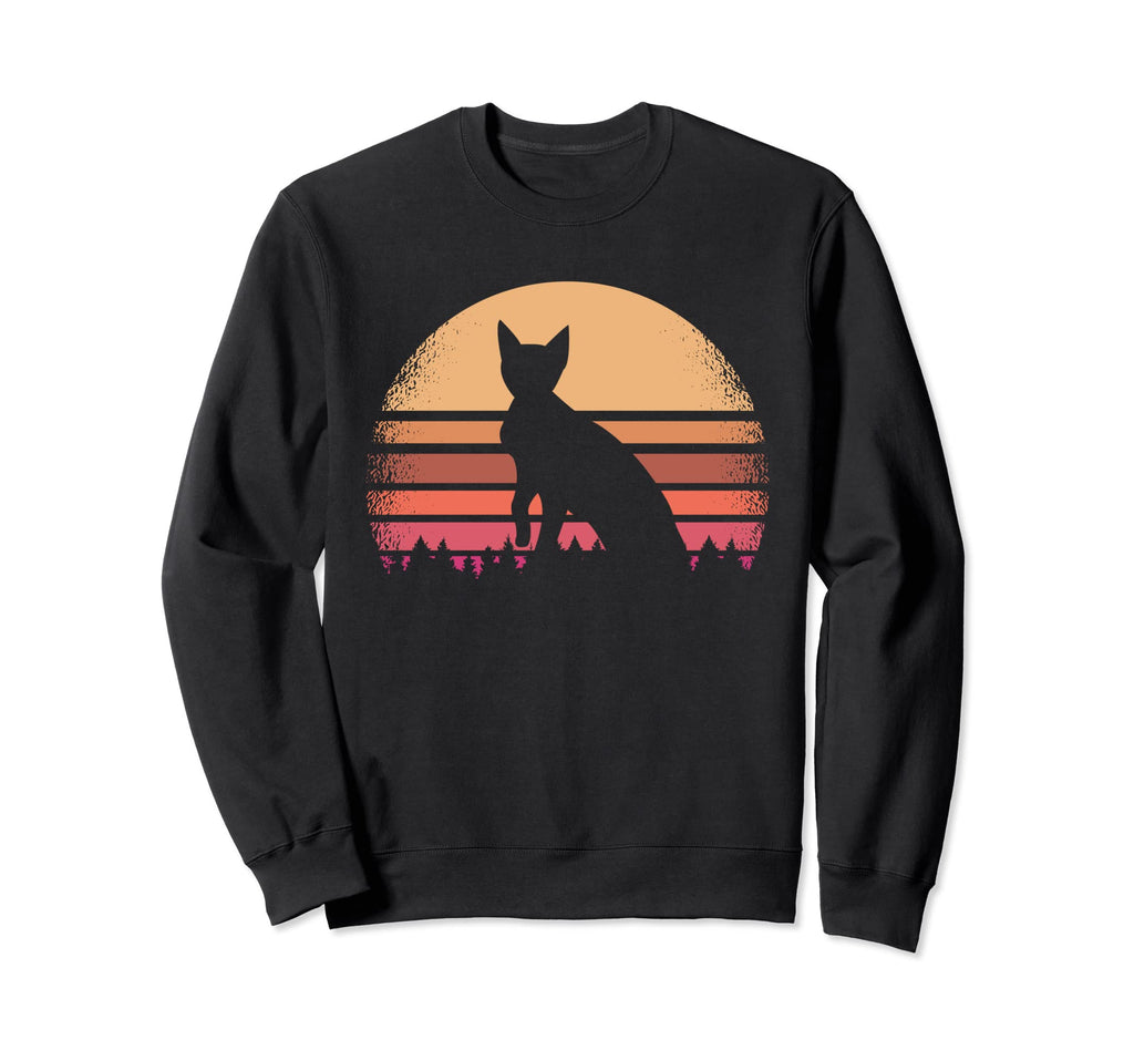 Kitty Cat Distressed Feline Kitten Sweatshirt - Custom Art Print Men Women - T-Shirt, Sweatshirt, Hoodie