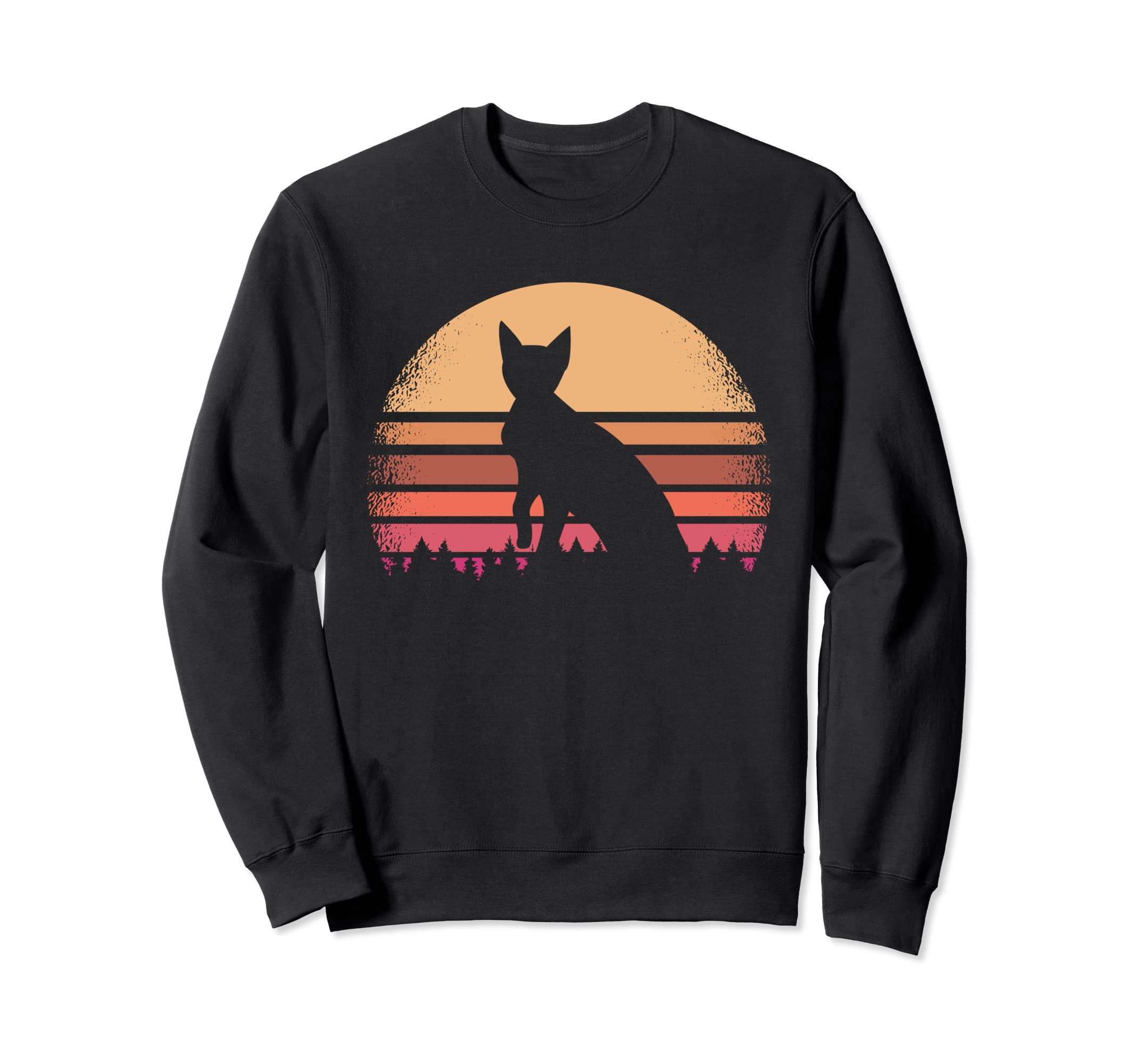 Kitty Cat Distressed Feline Kitten Sweatshirt - Custom Art Print Men Women - T-Shirt, Sweatshirt, Hoodie