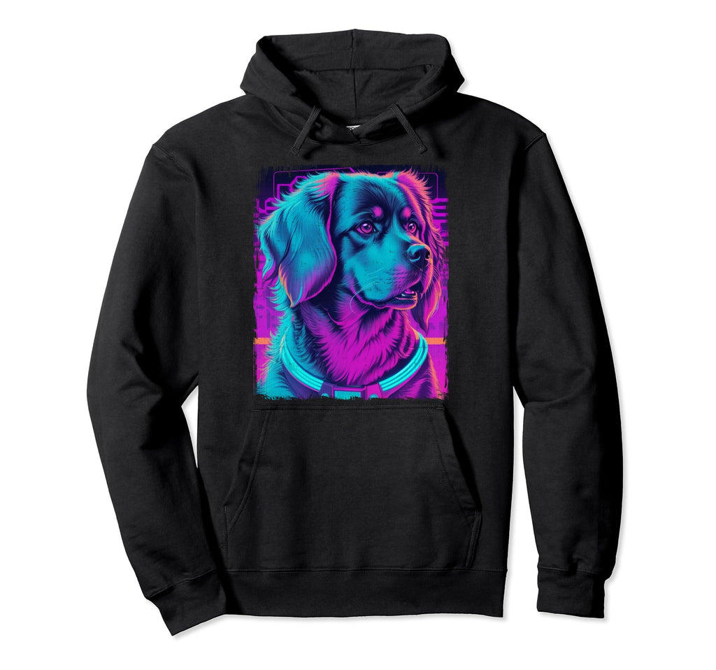 Labernese Dog Cyber Vaporwave 80S Synthwave Hoodie - Trendy Graphic Unisex - T-Shirt, Sweatshirt, Hoodie