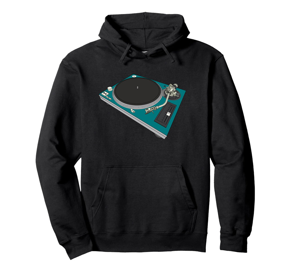 Turntable Vinyl Record Player Hoodie - Trendy Graphic for Adults - T-Shirt, Sweatshirt, Hoodie