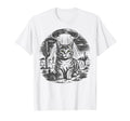 Funny Cat Western Ufo Cowboy Cat T-Shirt - Aesthetic Graphic for Adults - T-Shirt, Sweatshirt, Hoodie
