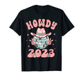 Howdy 2023 Groovy Happy New Year T-Shirt - Minimalist Print Men Women - T-Shirt, Sweatshirt, Hoodie