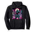 Japanese Vaporwave 80S Synthwave Samurai Hoodie - Trendy Graphic Unisex - T-Shirt, Sweatshirt, Hoodie