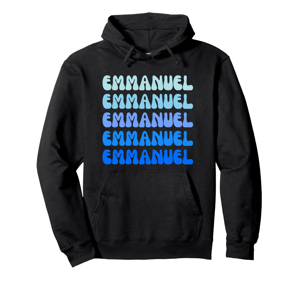 Emmanuel Name Stack Hoodie - Custom Art Print for Adults - T-Shirt, Sweatshirt, Hoodie