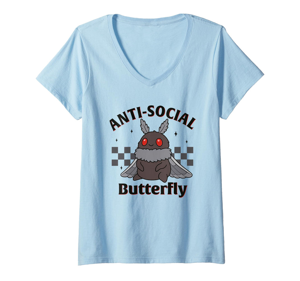 Womens Mothman Antisocial Butterfly T-Shirt - Novelty Apparel Unisex - T-Shirt, Sweatshirt, Hoodie