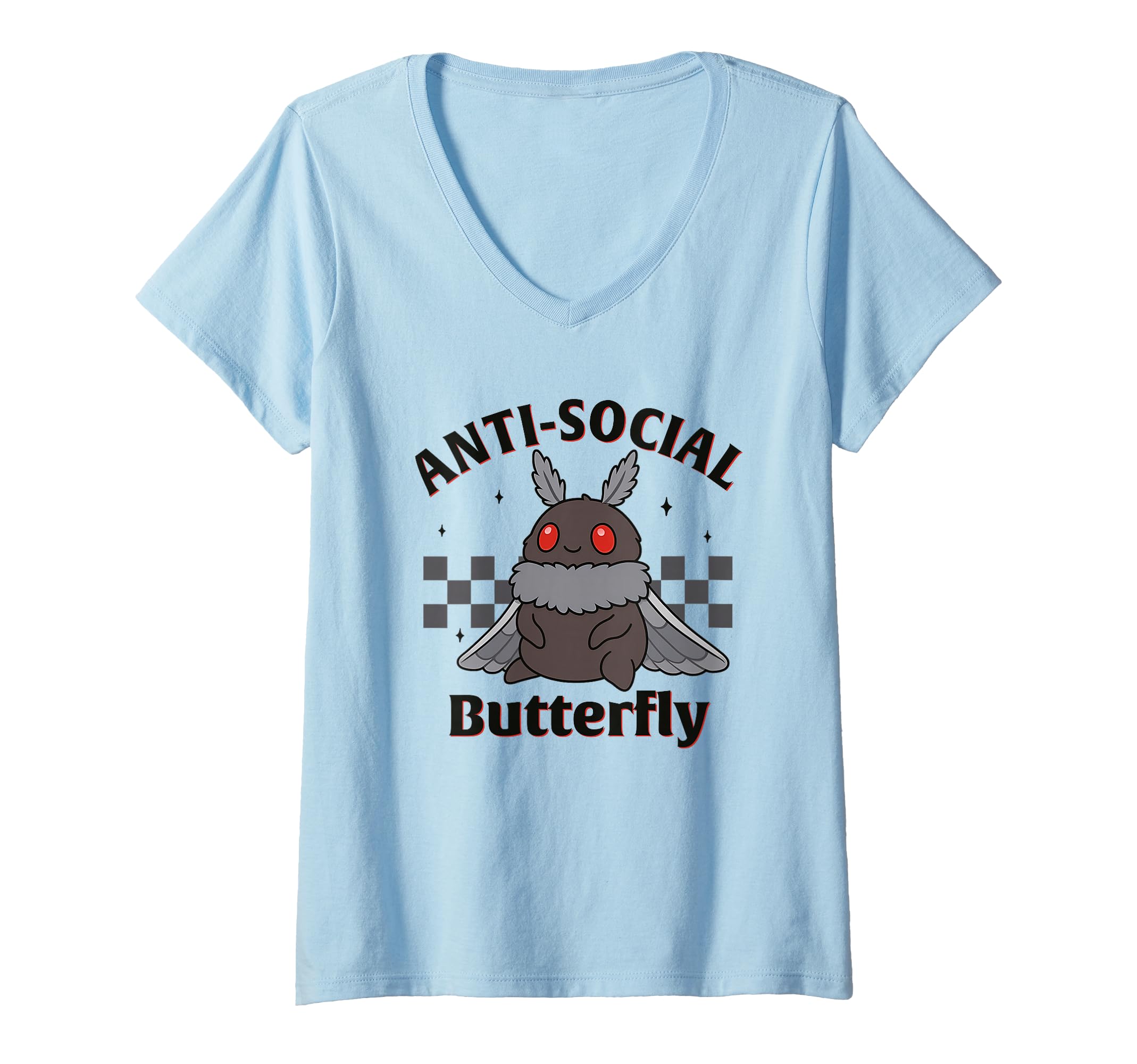 Womens Mothman Antisocial Butterfly T-Shirt - Novelty Apparel Unisex - T-Shirt, Sweatshirt, Hoodie