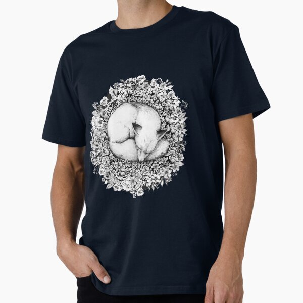 Fox Sleeping in Flowers Premium - Adult & Kids T-Shirts, Sweatshirts & Hoodies apparel design preview 1