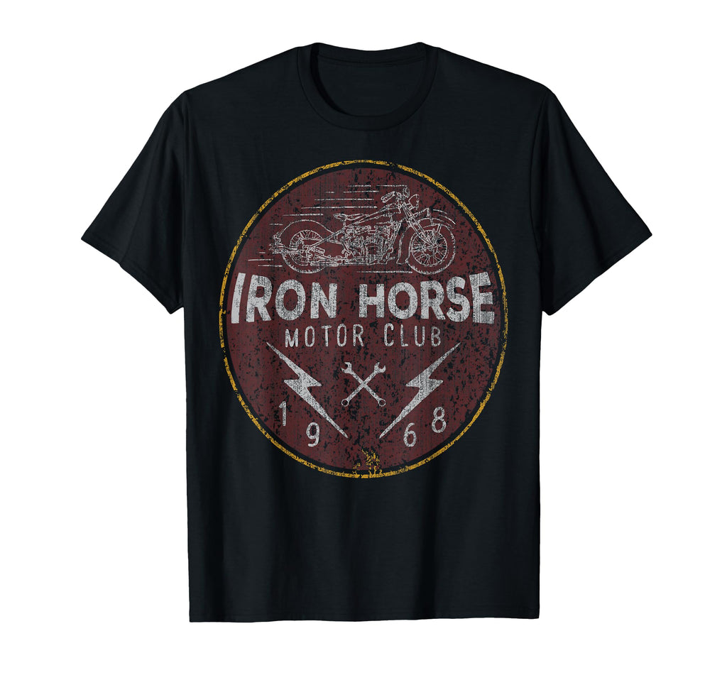 Iron Horse Motor Club 1968 Red T-Shirt - Minimalist Print Unisex - T-Shirt, Sweatshirt, Hoodie