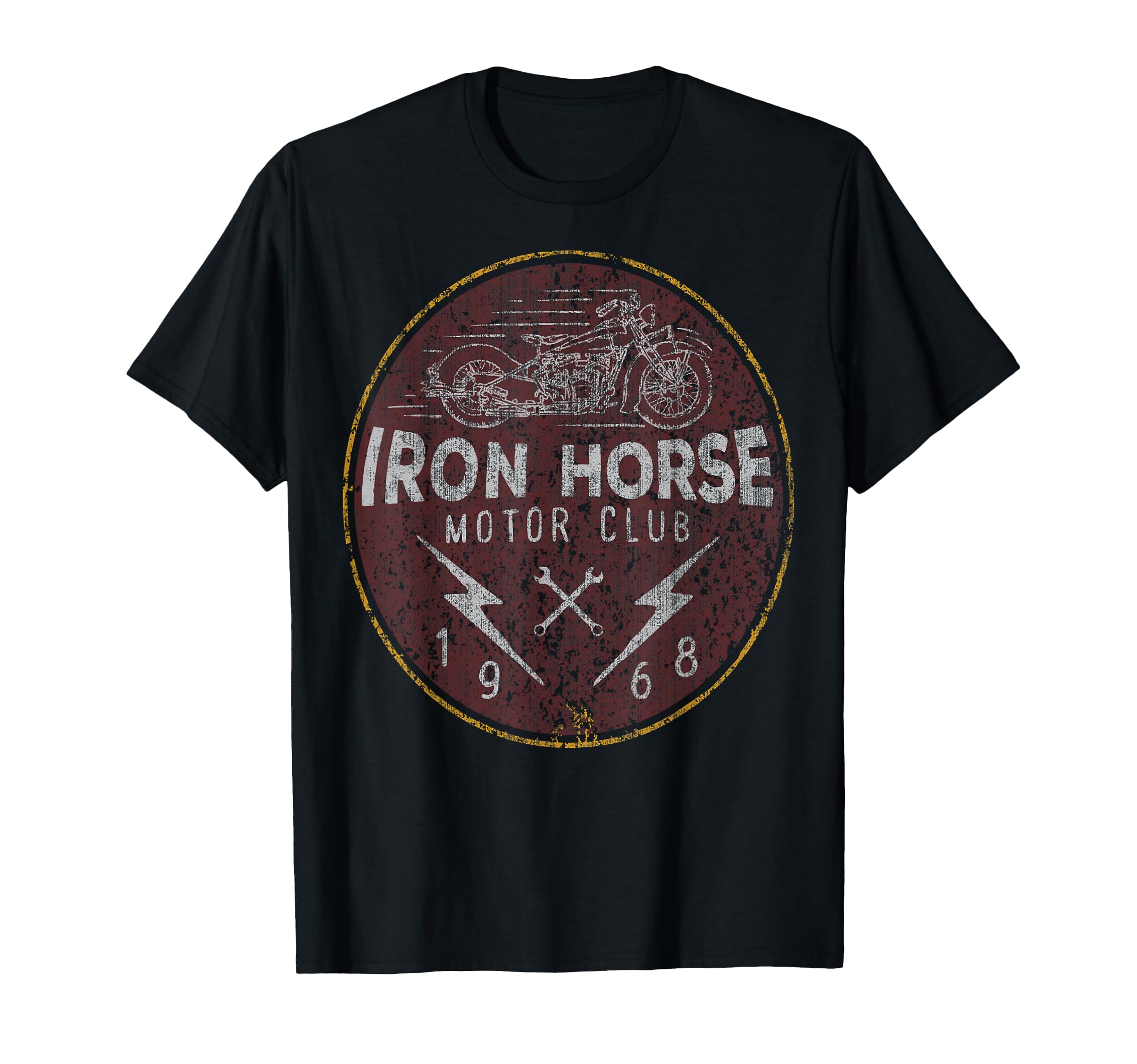 Iron Horse Motor Club 1968 Red T-Shirt - Minimalist Print Unisex - T-Shirt, Sweatshirt, Hoodie