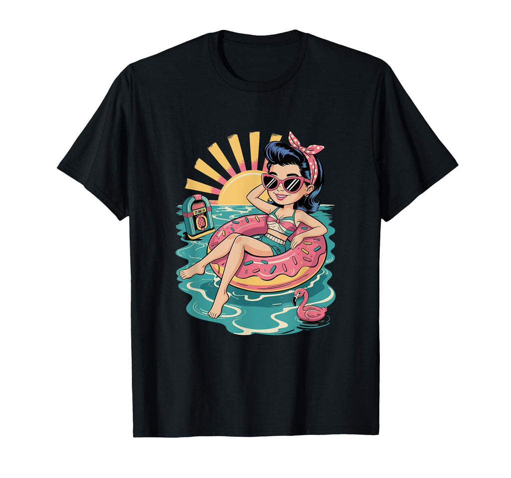 Funny Beach Summer Rockabilly Pin Up T-Shirt - Fun Novelty Design Unisex - T-Shirt, Sweatshirt, Hoodie
