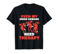 Even My Inner Demons Need Therapy T-Shirt - Aesthetic Graphic Unisex - T-Shirt, Sweatshirt, Hoodie