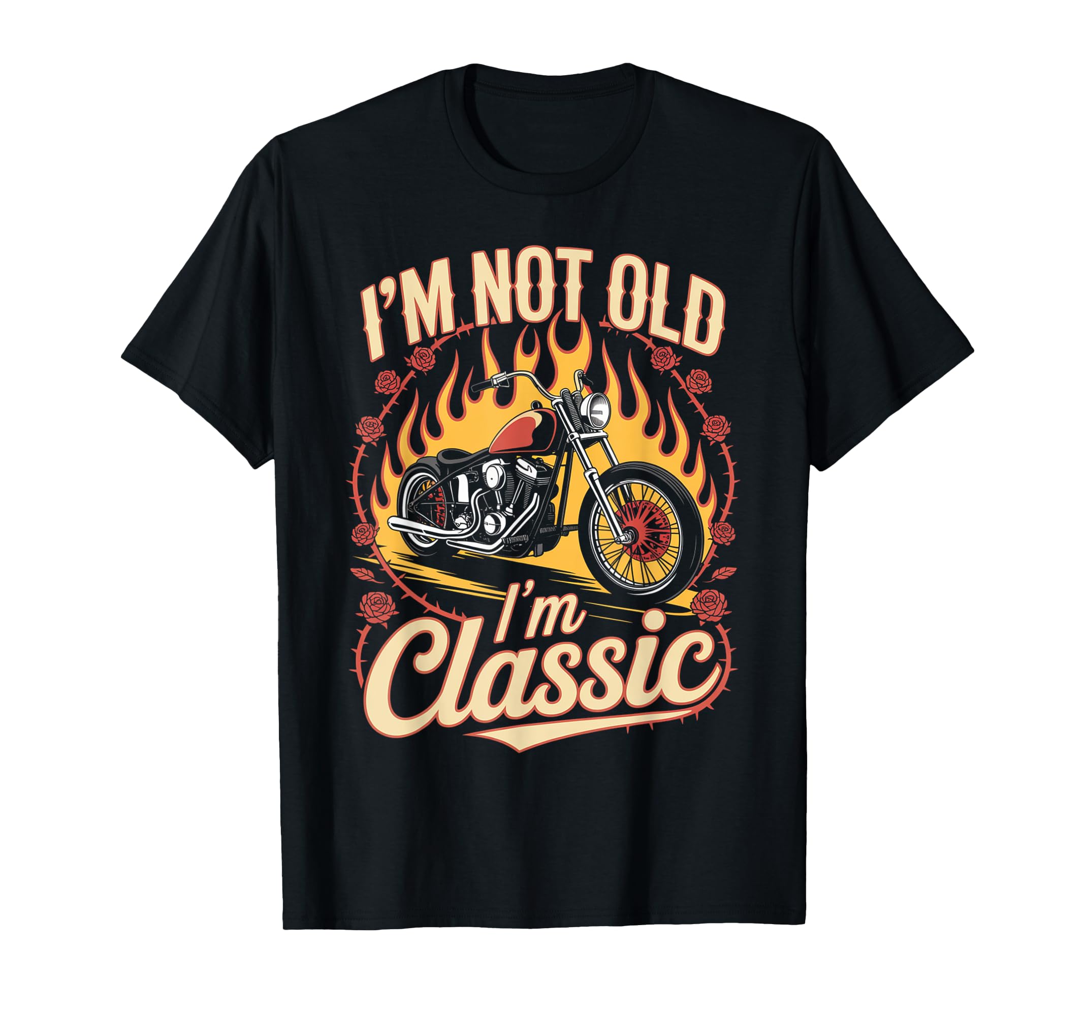 Biker Riding Motorcycle Outfit Old Rider T-Shirt - Graphic Print for Adults - T-Shirt, Sweatshirt, Hoodie