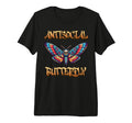 Antisocial Butterfly Tri Blend T-Shirt - Fun Novelty Design for Adults - T-Shirt, Sweatshirt, Hoodie