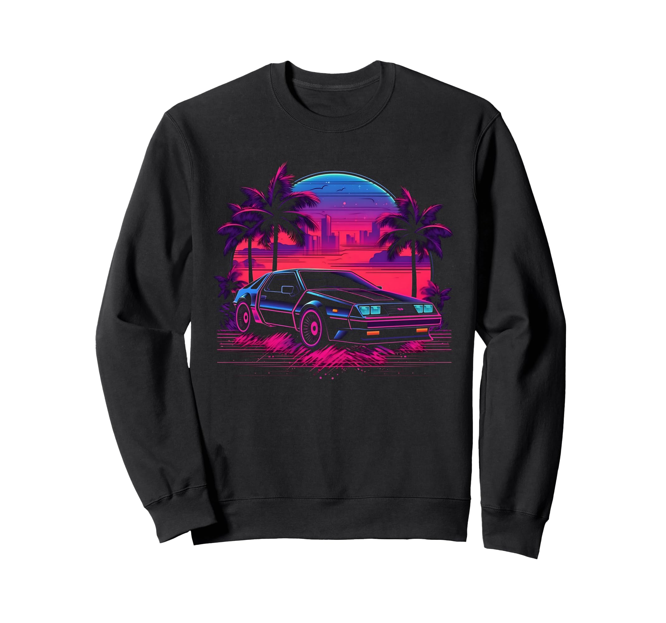 80S Synthwave Sports Car Sweatshirt - Novelty Apparel Men Women - T-Shirt, Sweatshirt, Hoodie