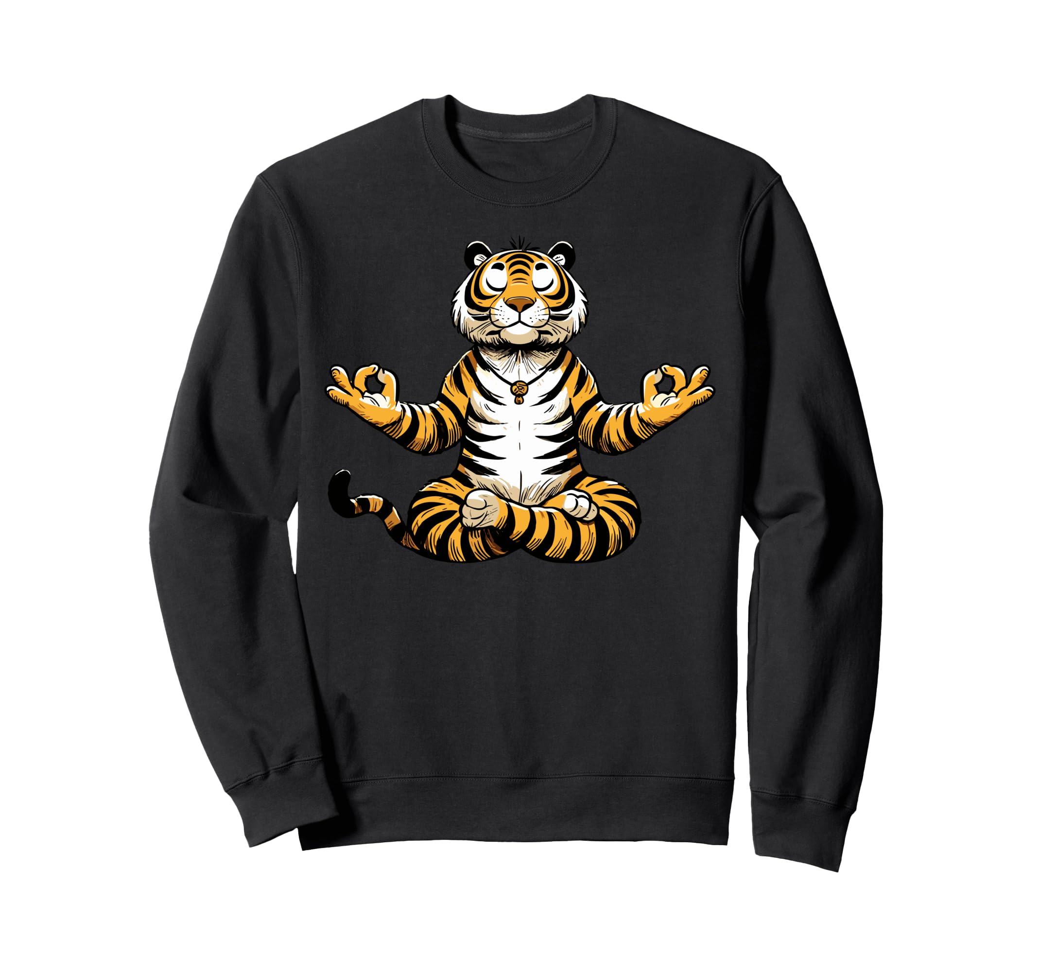 Meditation Tiger Yoga Pose Relaxing Sweatshirt - Aesthetic Graphic Unisex - T-Shirt, Sweatshirt, Hoodie