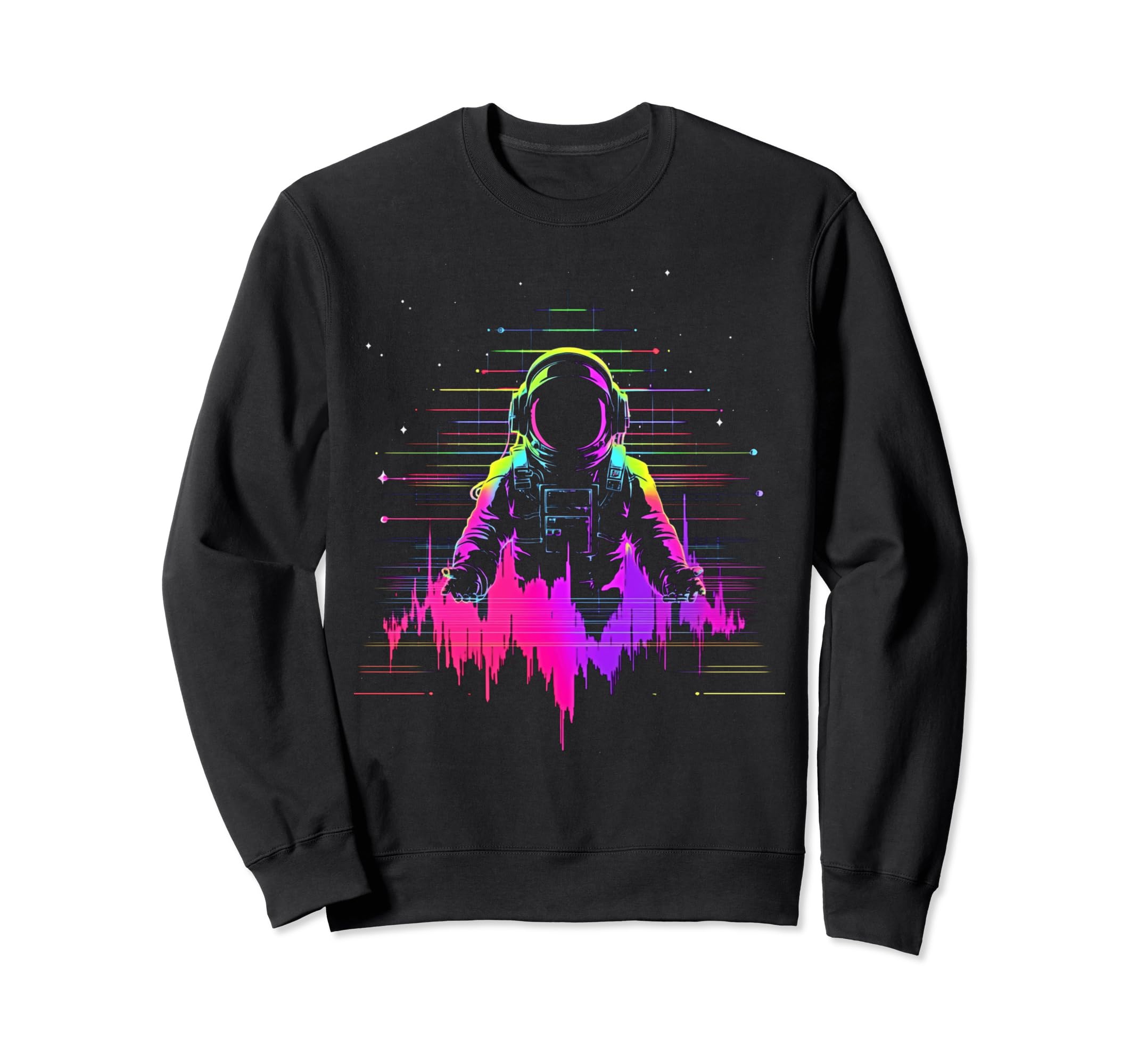 Synthwave Astronaut Cyberpunk 80S Sci Fi Sweatshirt - Graphic Print Unisex - T-Shirt, Sweatshirt, Hoodie