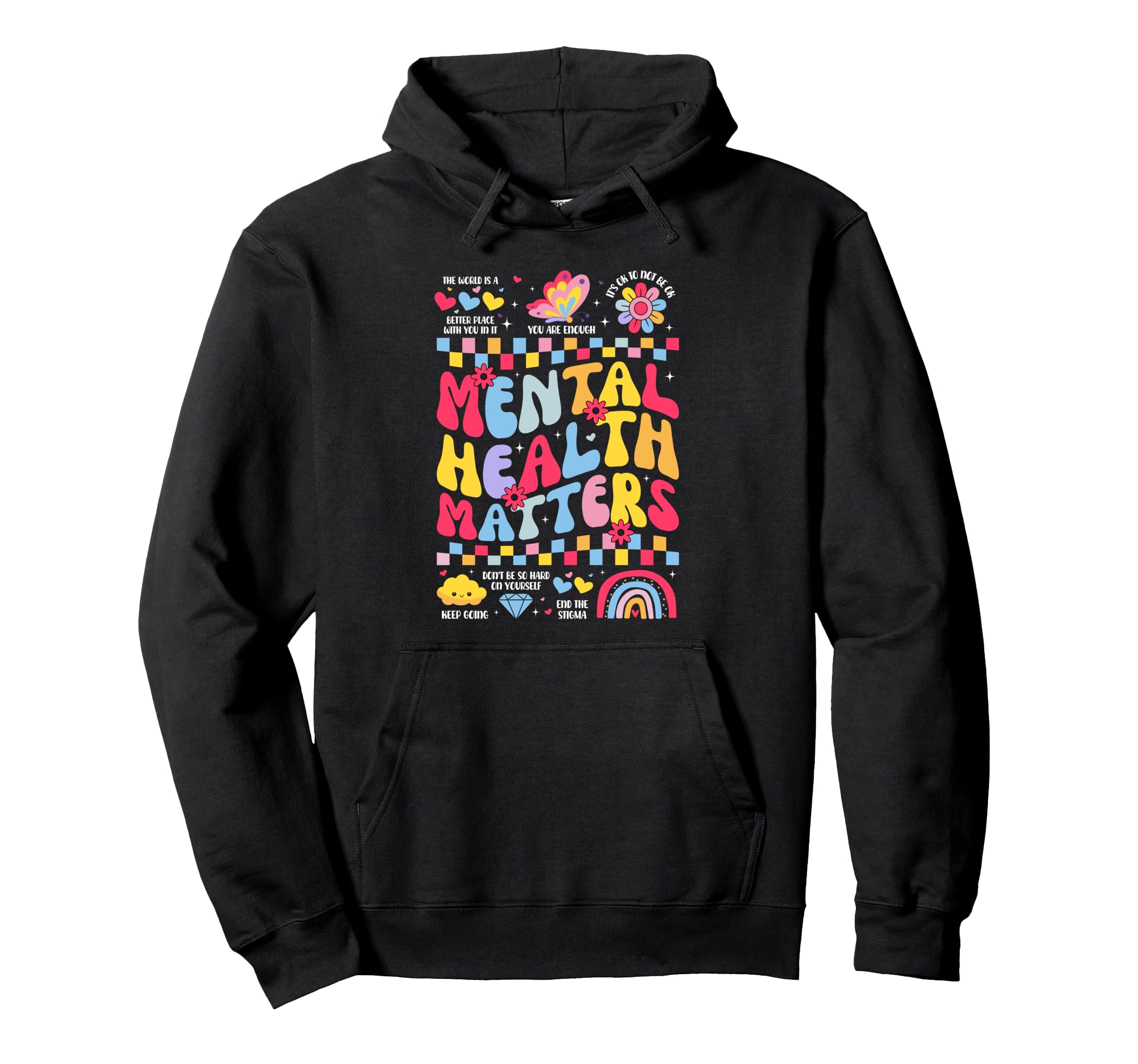 Mental Health Awareness Month Hoodie - Unique Graphic Men Women - T-Shirt, Sweatshirt, Hoodie