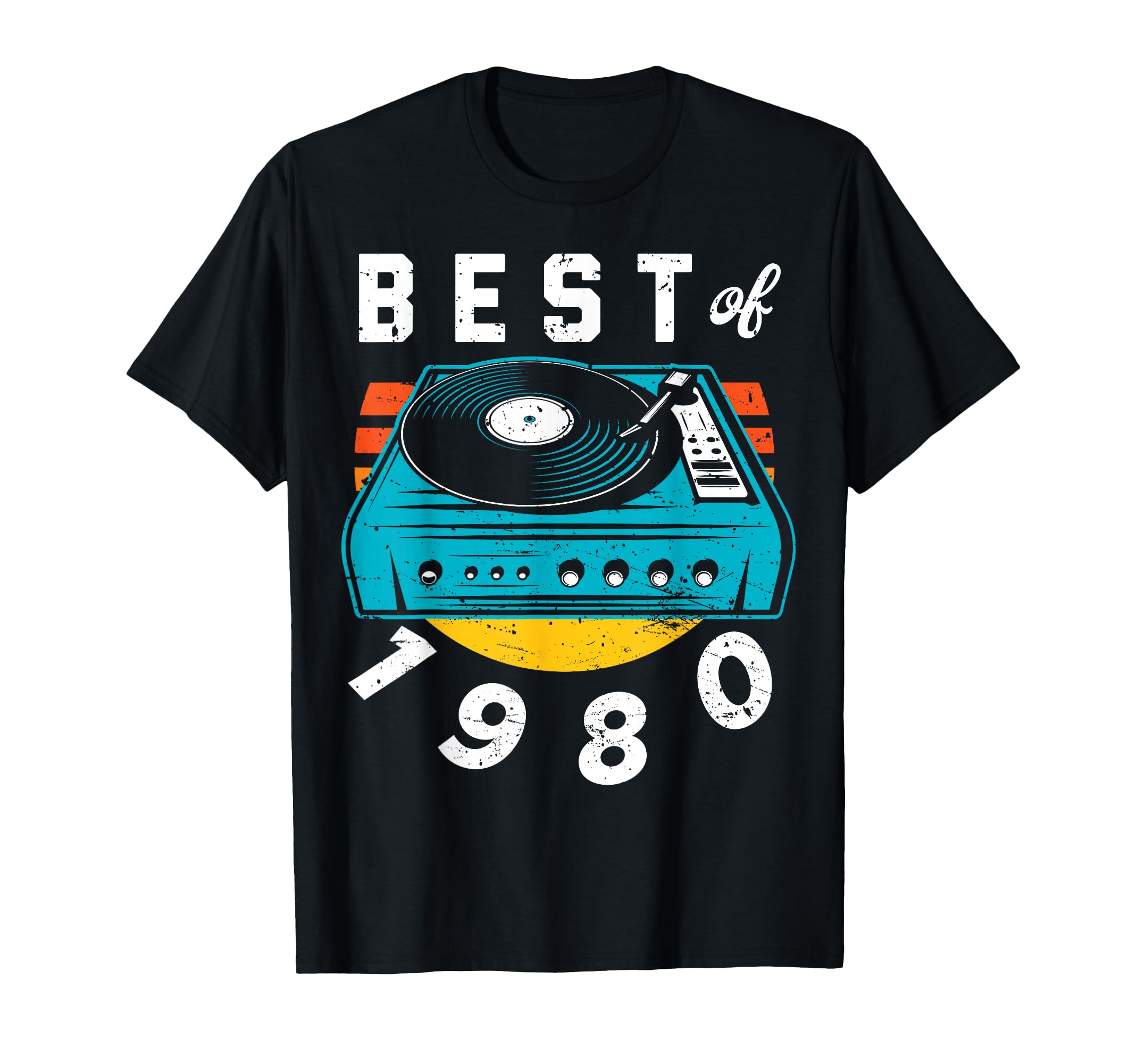 Best 1980 Vinyl Record 46 Birthday T-Shirt - Aesthetic Graphic for Adults - T-Shirt, Sweatshirt, Hoodie