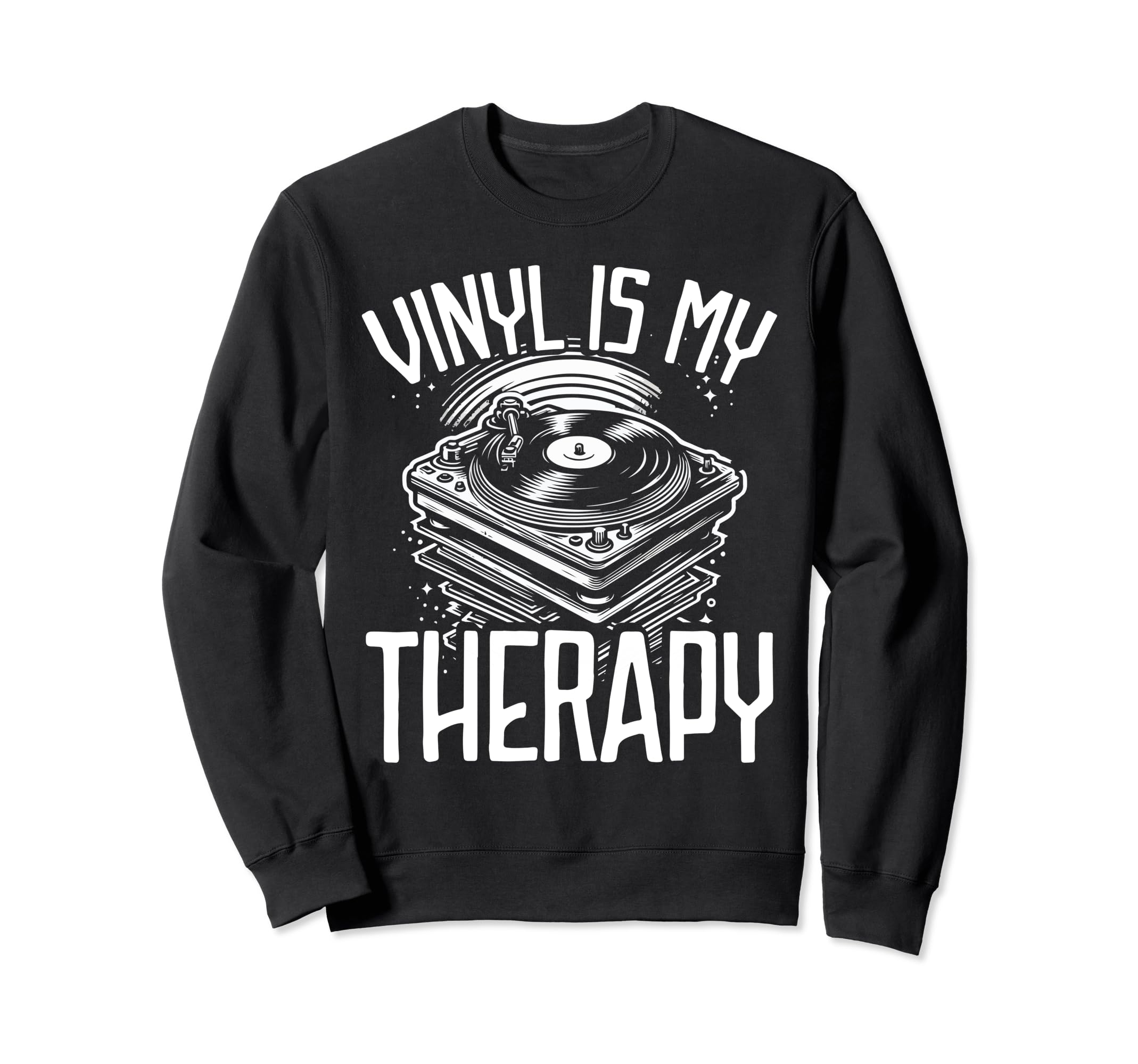 Vinyl Collecting Record Player Sweatshirt - Minimalist Print Unisex - T-Shirt, Sweatshirt, Hoodie