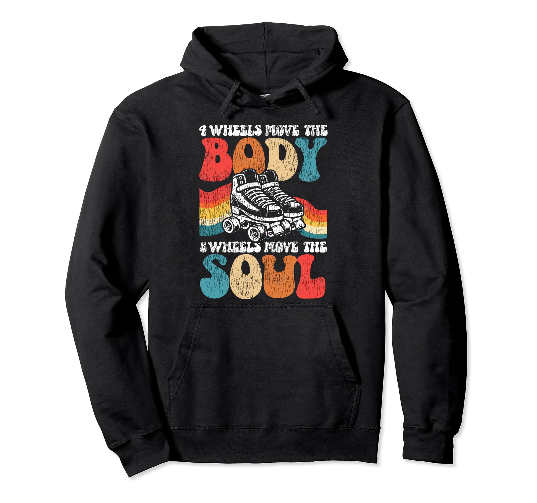 Roller Skating Skate 1970S 4 Wheels Hoodie - Aesthetic Graphic for Adults - T-Shirt, Sweatshirt, Hoodie