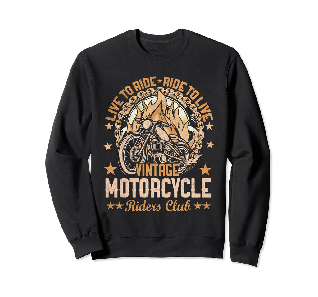 Motorcycle Club Enthusiast Sweatshirt - Custom Art Print Men Women - T-Shirt, Sweatshirt, Hoodie