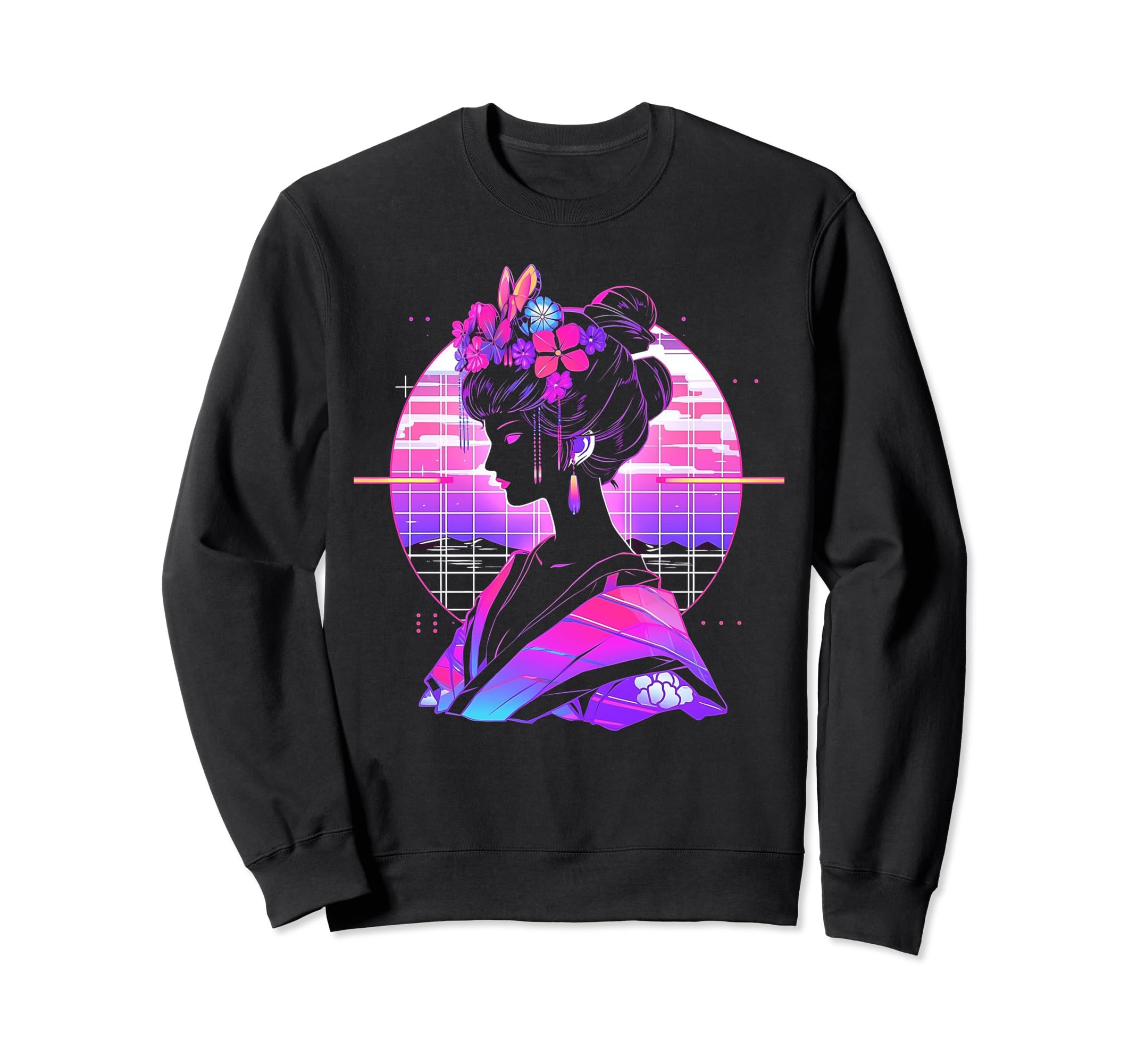 Vaporwave Geisha 80S Synthwave 38 Sweatshirt - Streetwear Style Men Women - T-Shirt, Sweatshirt, Hoodie