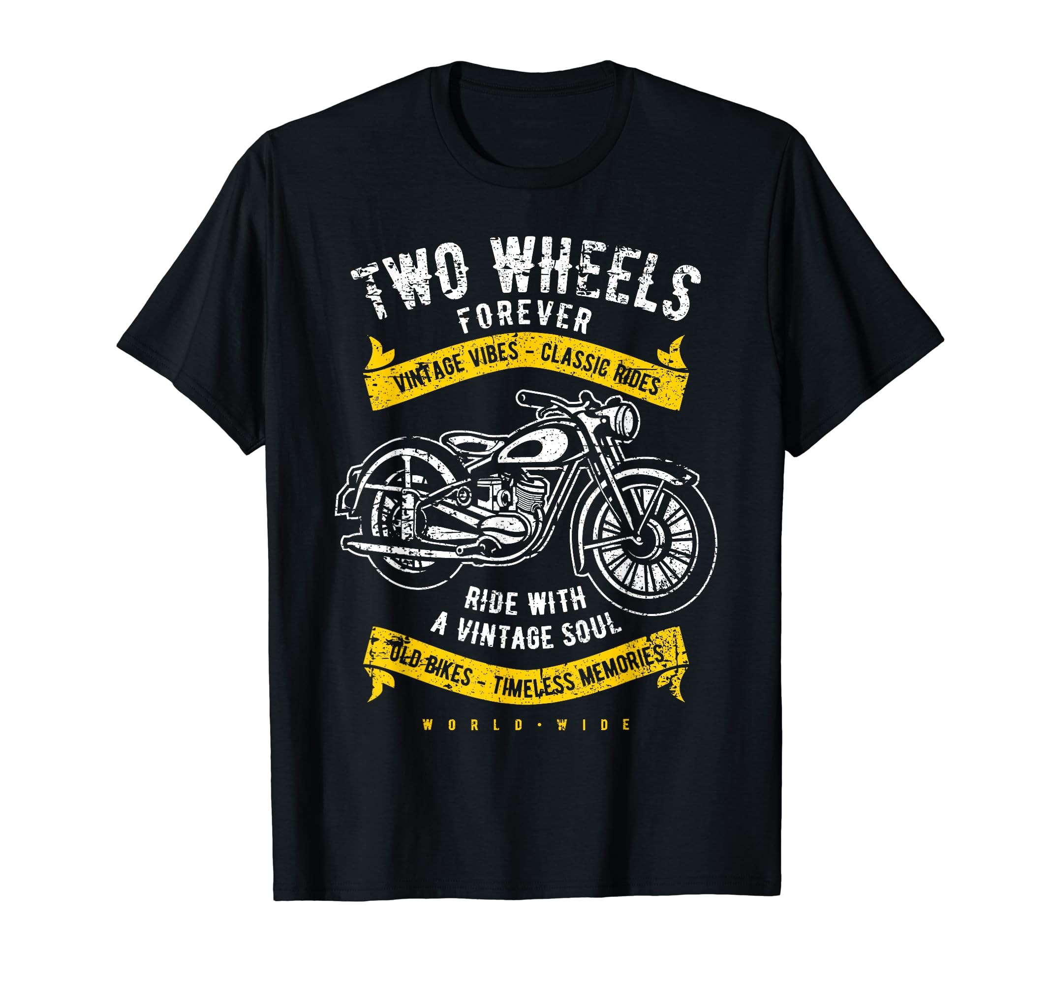 Two Wheels Forever Motorcycle T-Shirt - Casual Everyday Wear Men Women - T-Shirt, Sweatshirt, Hoodie