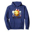 Funny Bee Happy Kawaii Buzz Hoodie - Minimalist Print Men Women - T-Shirt, Sweatshirt, Hoodie