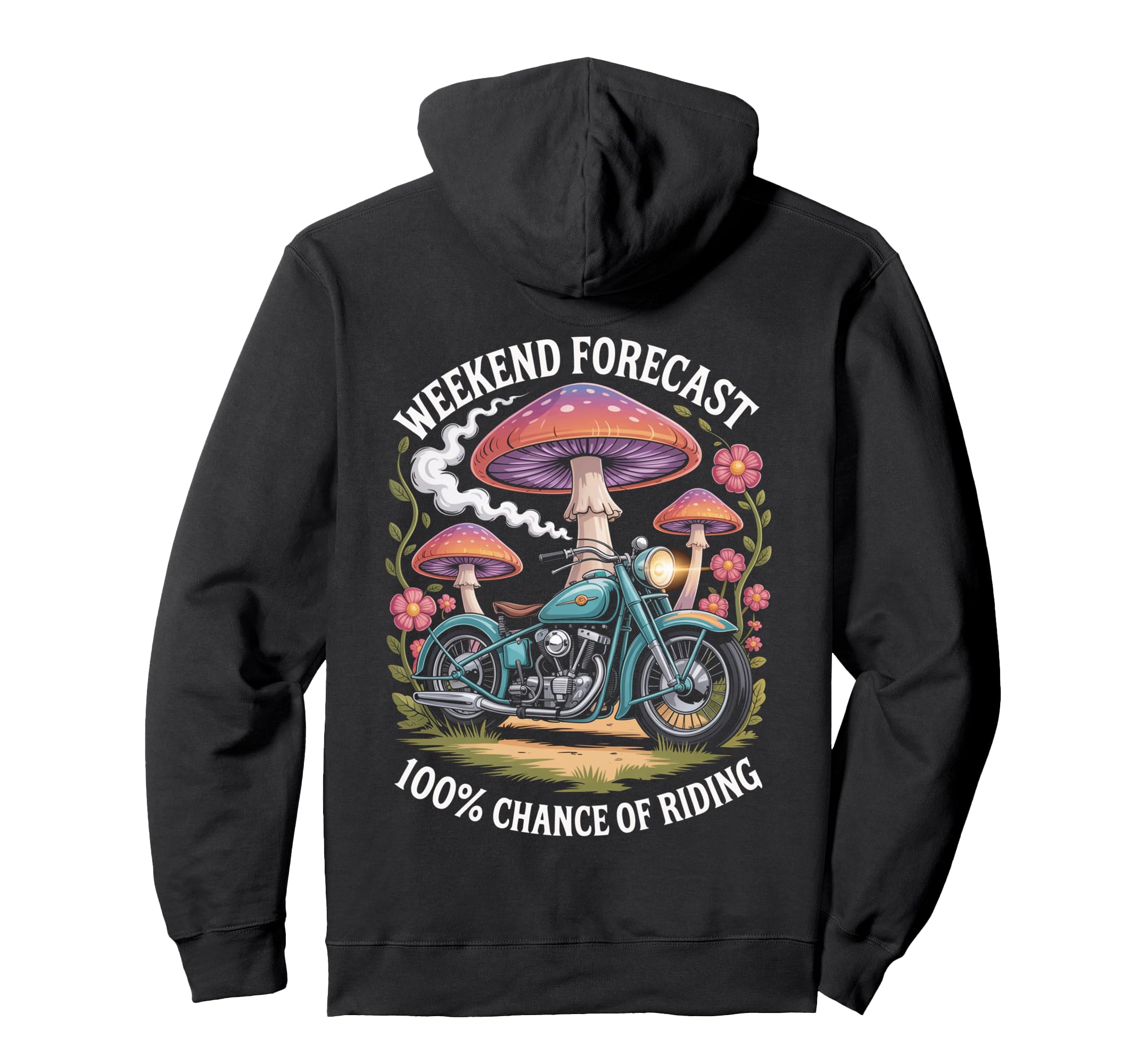 Funny Biker Riding Motorcycle Rider Trippy Hoodie - Unique Graphic Unisex - T-Shirt, Sweatshirt, Hoodie