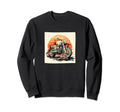 Motorcycle Distressed Sunset Sweatshirt - Streetwear Style for Adults - T-Shirt, Sweatshirt, Hoodie