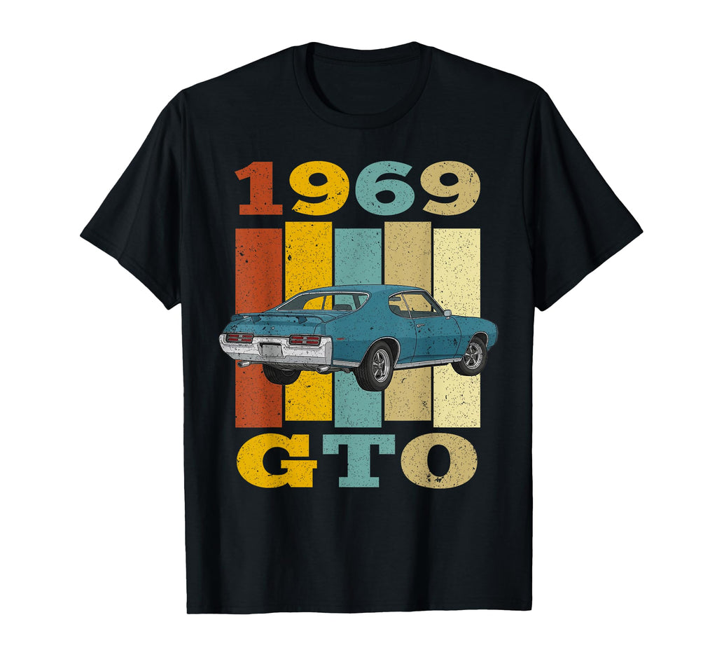 69 1969 Gto Silhouette Muscle Car T-Shirt - Aesthetic Graphic for Adults - T-Shirt, Sweatshirt, Hoodie