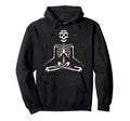 Meditation Skeleton Yoga Pose Relaxing Hoodie - Unique Graphic Unisex - T-Shirt, Sweatshirt, Hoodie