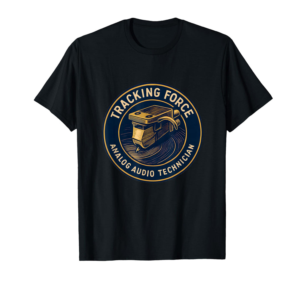 Vinyl Audiophile Tracking Force T-Shirt - Minimalist Print Men Women - T-Shirt, Sweatshirt, Hoodie