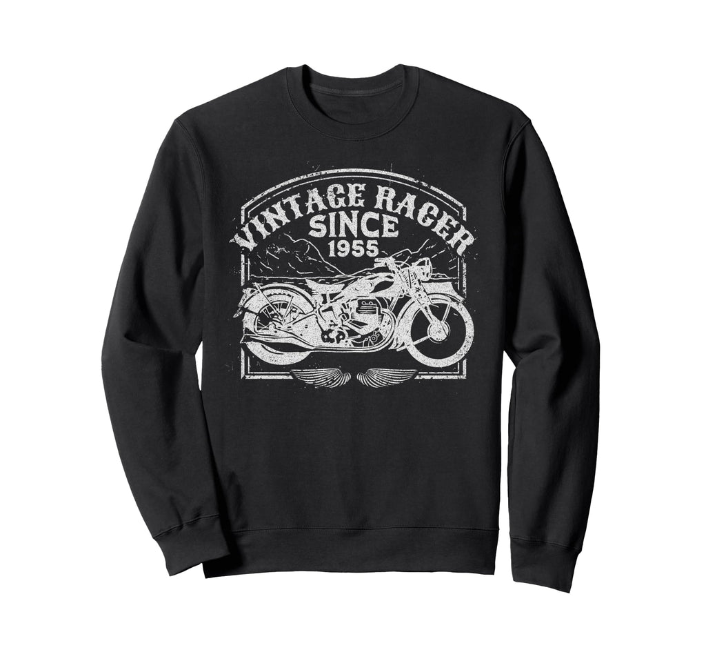 Racer Since 1955 Motorbike Motorcycle Sweatshirt - Novelty Apparel Unisex - T-Shirt, Sweatshirt, Hoodie