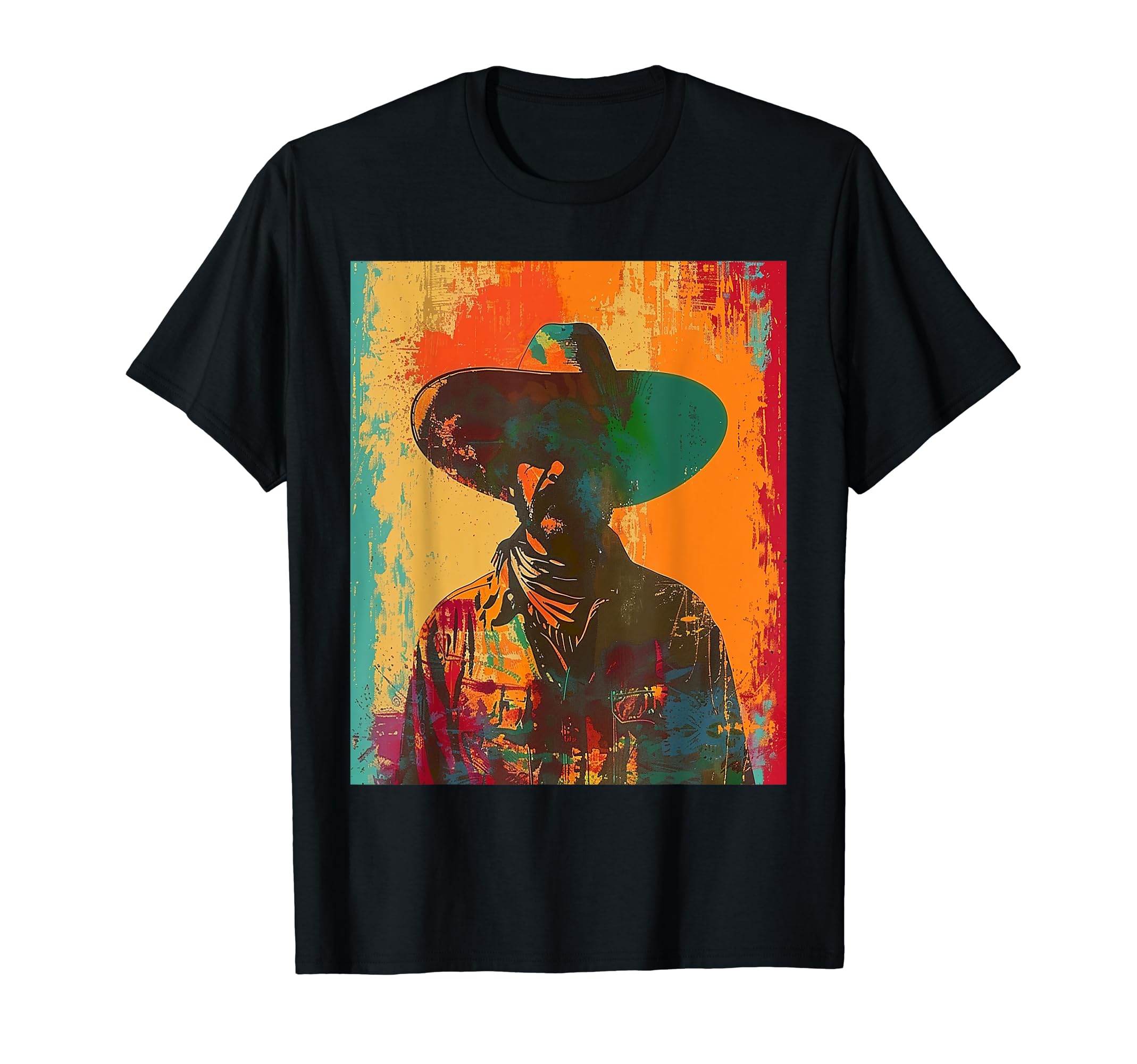 1950S Western Mexican Cowboy Sombrero T-Shirt - Streetwear Style Men Women - T-Shirt, Sweatshirt, Hoodie