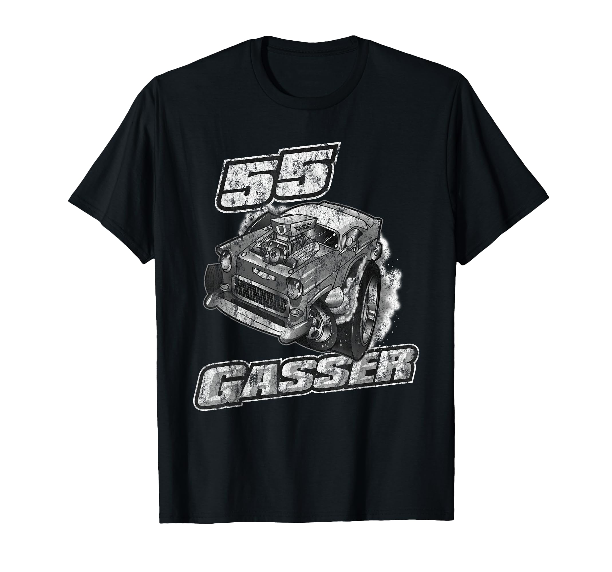 55 Gasser Distressed Hot Rod T-Shirt - Trendy Graphic Unisex - T-Shirt, Sweatshirt, Hoodie