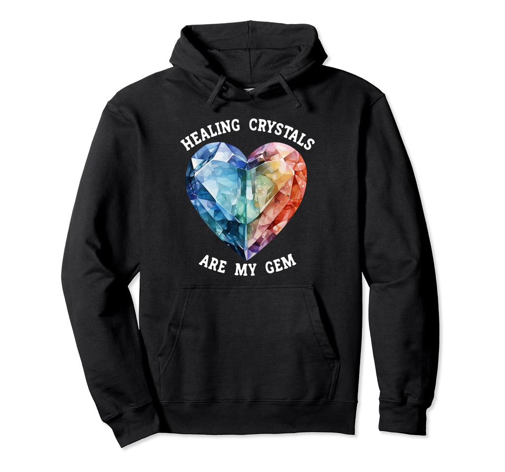 Crystal Healing Stones And Gems Hoodie - Custom Art Print Unisex - T-Shirt, Sweatshirt, Hoodie
